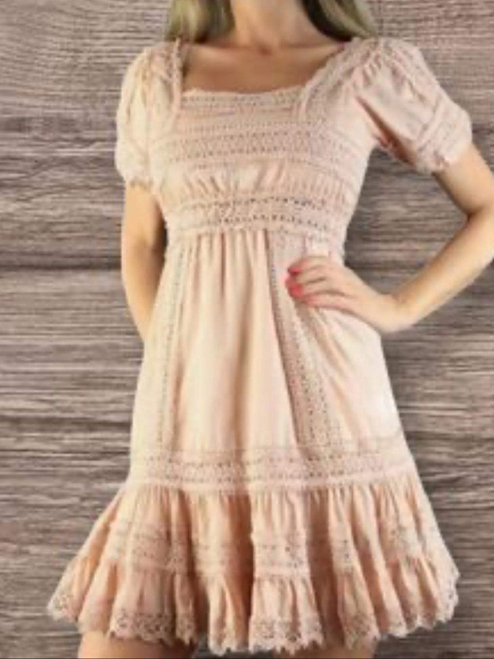 VICTORIA'S SECRET Crochet Lace Summer Dress,4